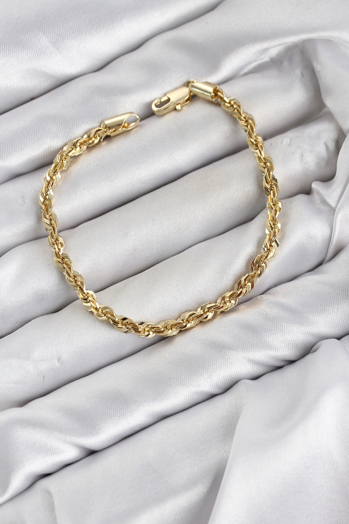 Mey İthalat® CM Singapur Model Zincir Gold Renk Kadın Bileklik