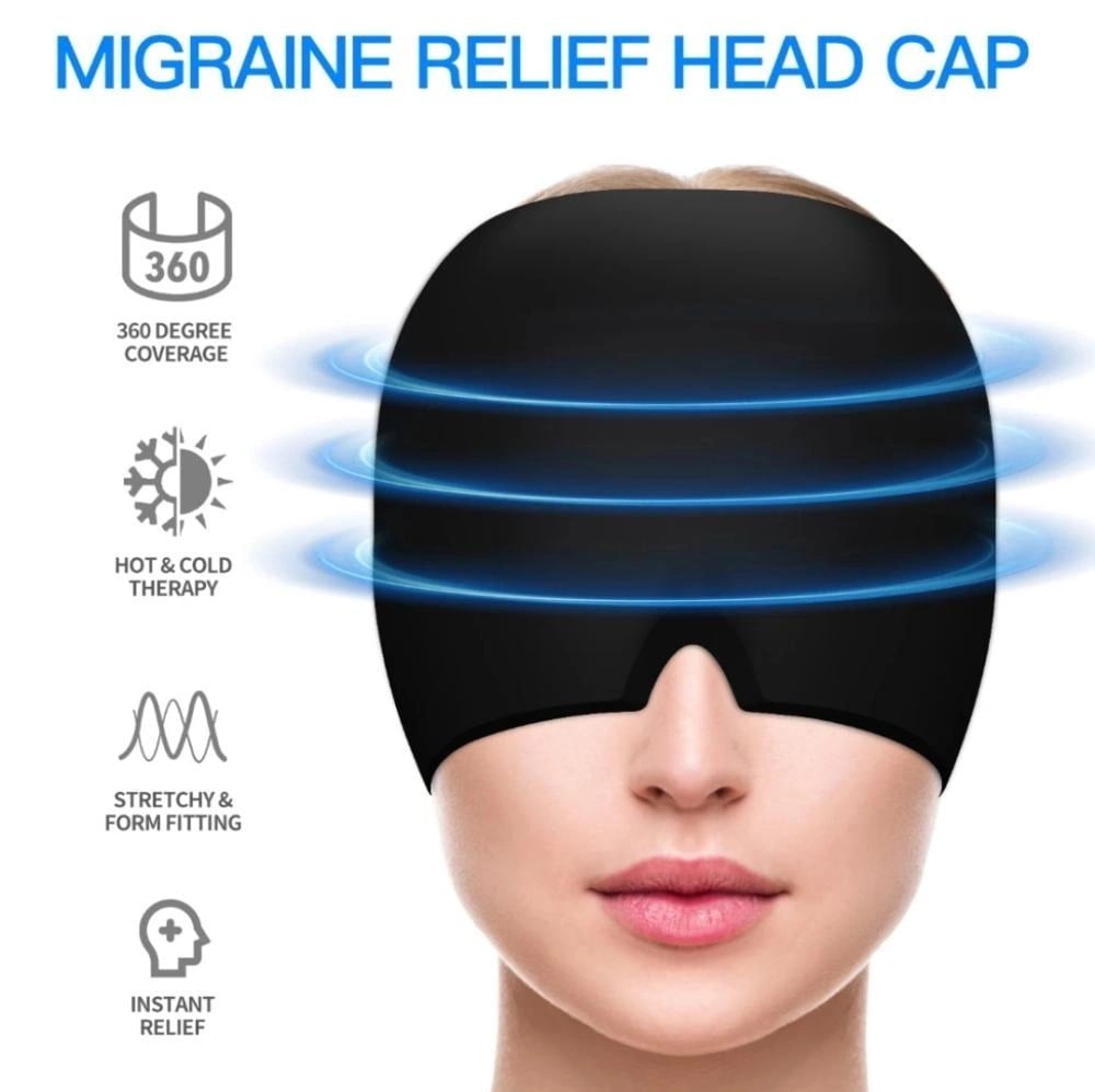 Mey İthalat® Migren Soğuk-Sıcak Kompres Maske | Baş Ağrısı ve Stres Gidermeye yardımcı Jel Maske