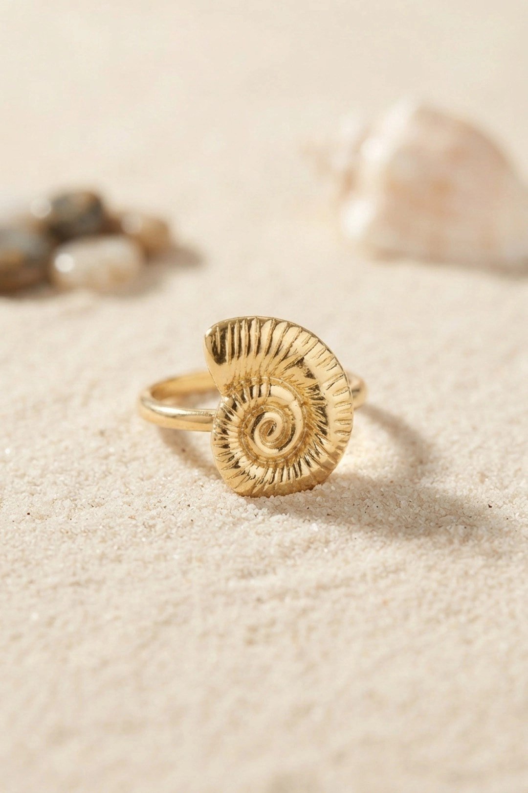 Mey İthalat® Nautilus Tasarım Gold Renk Kadın Yüzük