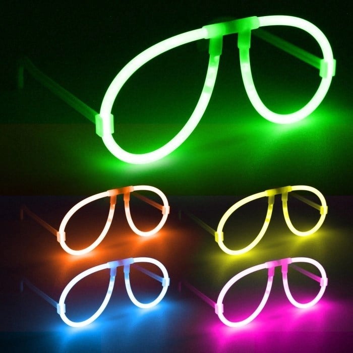 Mey İthalat® Neon Glow Fosfor Gözlük – Festival & Parti (12'li Set)