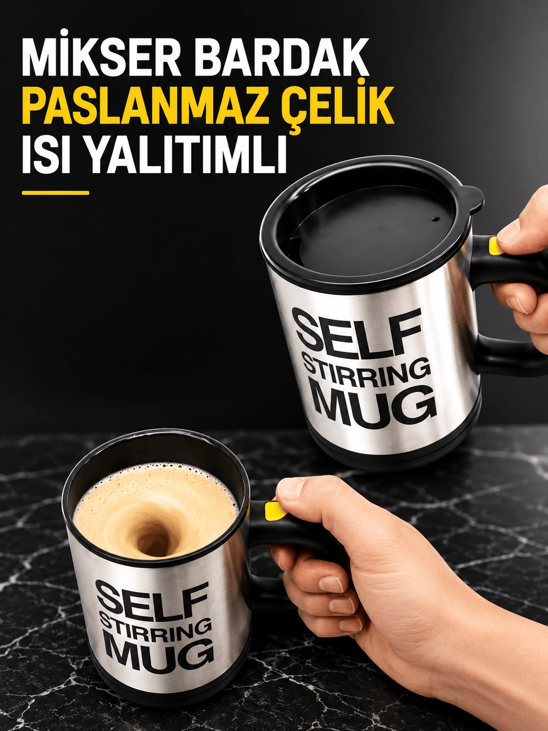 MİKSER BARDAK PASLANMAZ ÇELİK ISI YALITIMLI