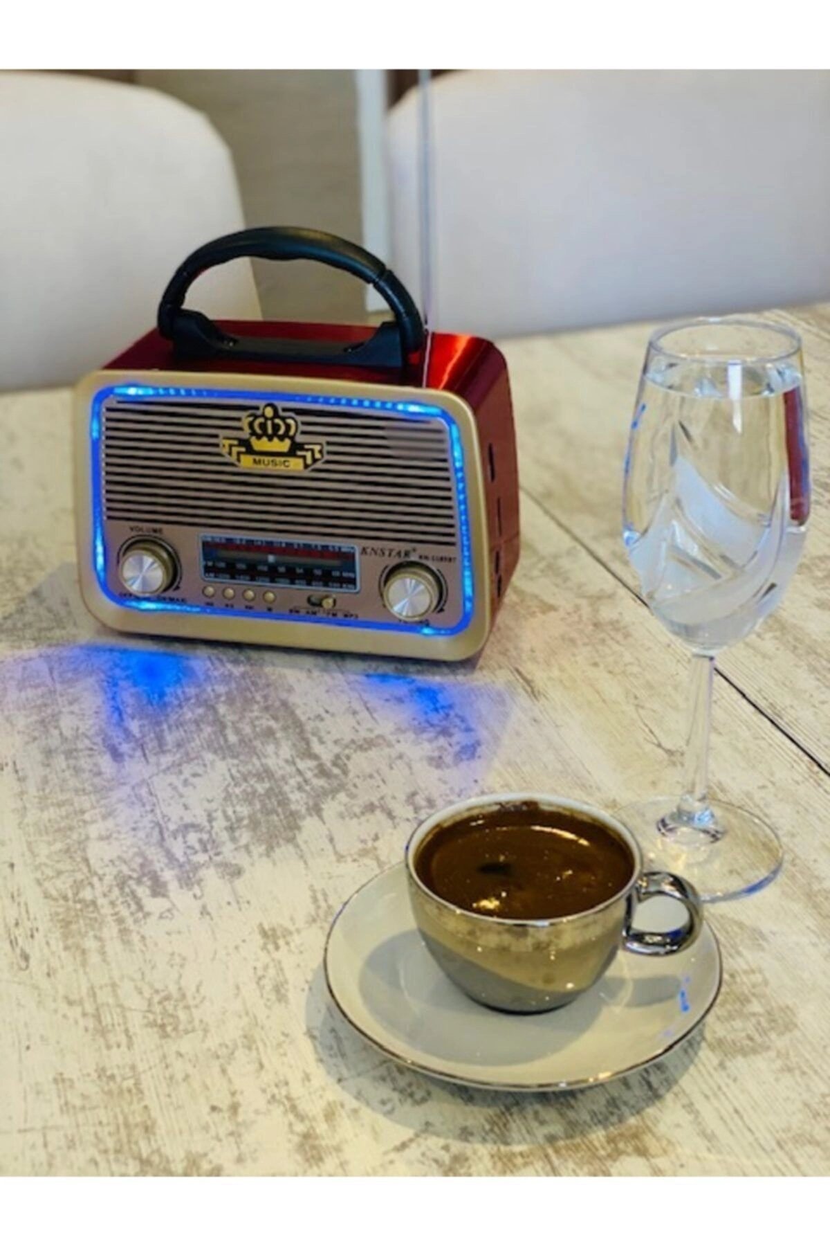 Mini ledli nostaljik radyo gri renk bluetooth yok 2 yıl garantili - Elektronik - Müzik Sistemleri