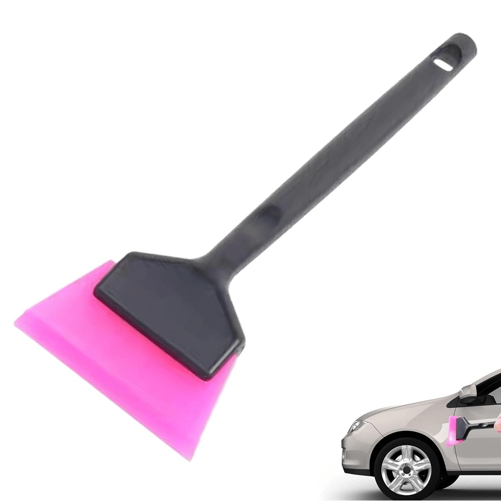 Mini Saplı Silikon Çekçek Ragle Cam Filmi Çekme Uygulama Aparatı 6x16cm Siyah Pembe