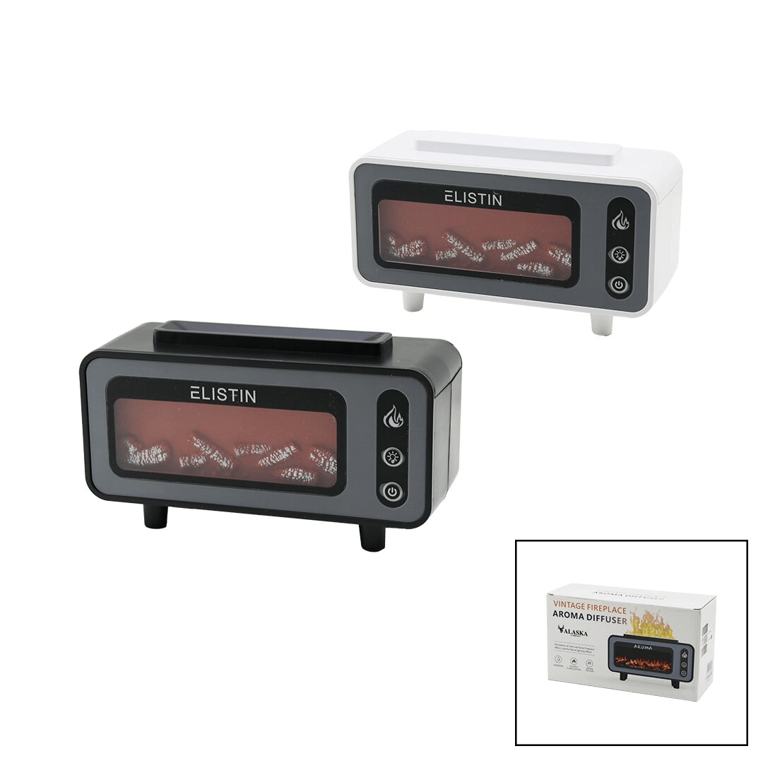 Mini Şömine 200ml Usb Şarjlı - Işıklı Hava Nemlendirici Buhar Makine - Koku Giderici 4.5w Bx40