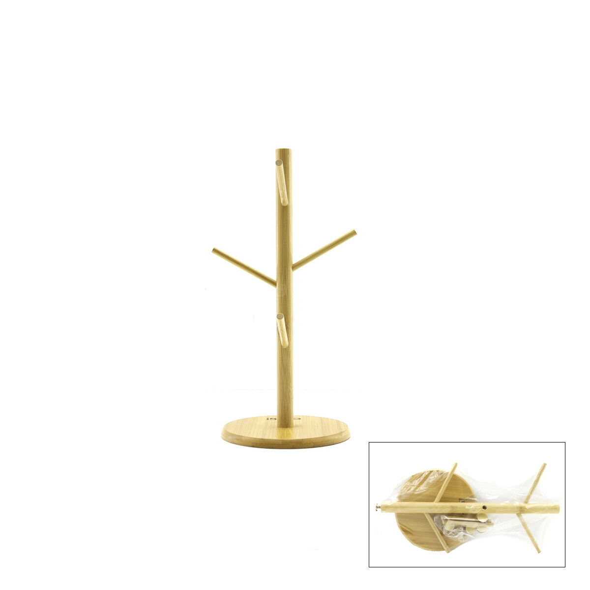 Mix Altlık =yuvarlak - Kare Bardak - Fincan Asacak Bambu - Ahşap 35cm Bx40