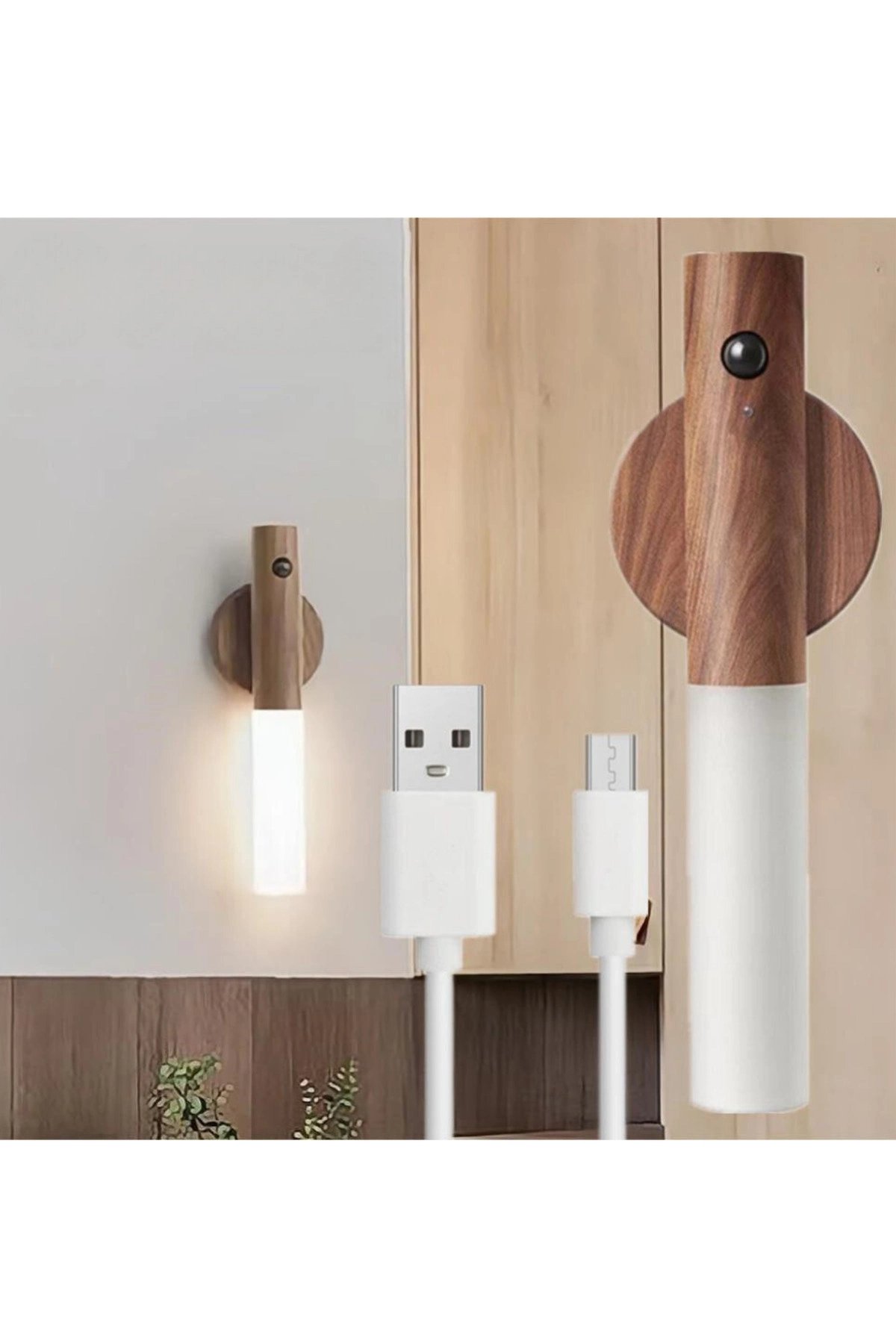 Modern Sensörlü USB Şarjlı Mıknatıslı Duvar Aplik Masa Lambası Gün Işığı