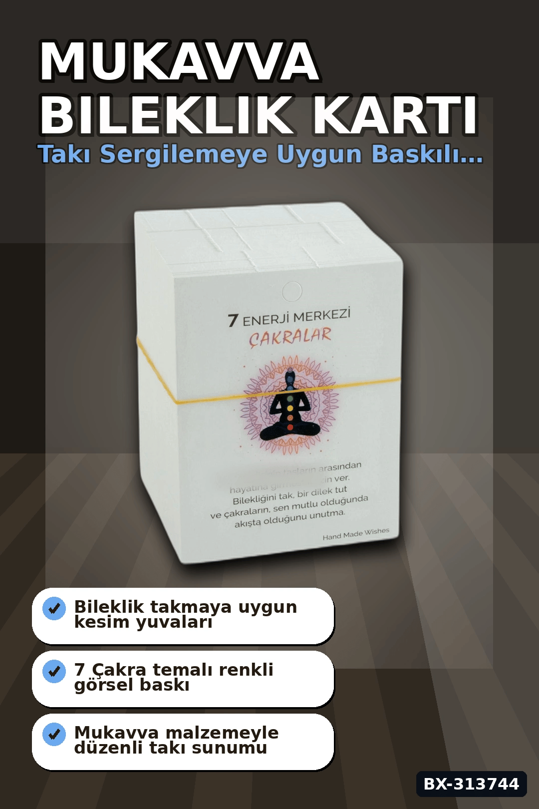 Mukavva Bileklik Kartı 8x10 cm 200 Adet Balya Takı Etiketi Organizer Aksesuarı BX-313744