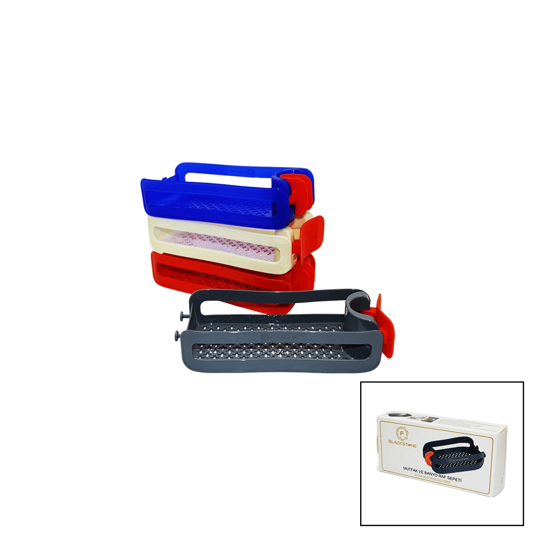 Mutfak Ve Banyo Raf Sepeti Silikon Tutacaklı 21-30mm Bx40