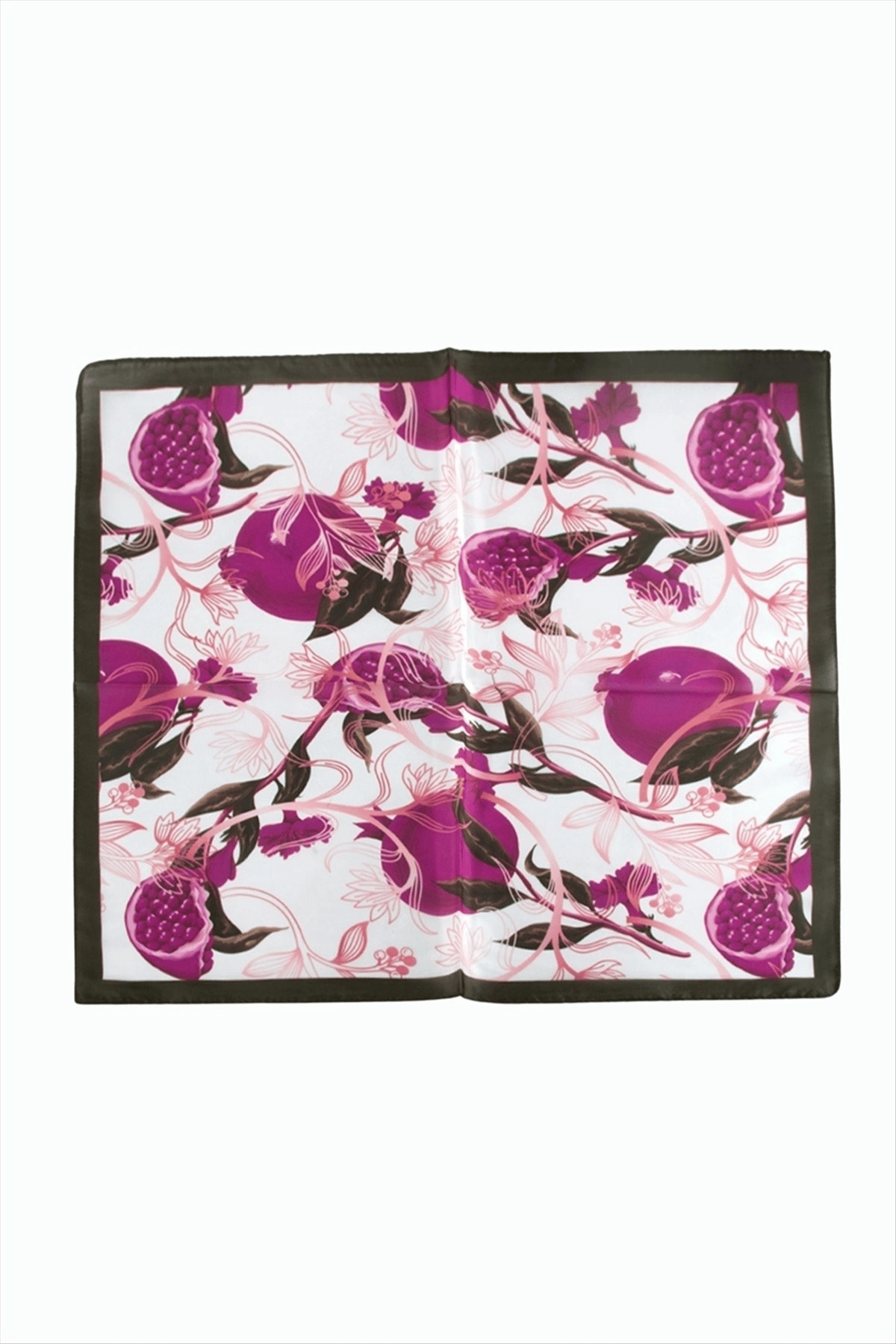 Nar Desenli Zr Şifon Fular 50*50 cm