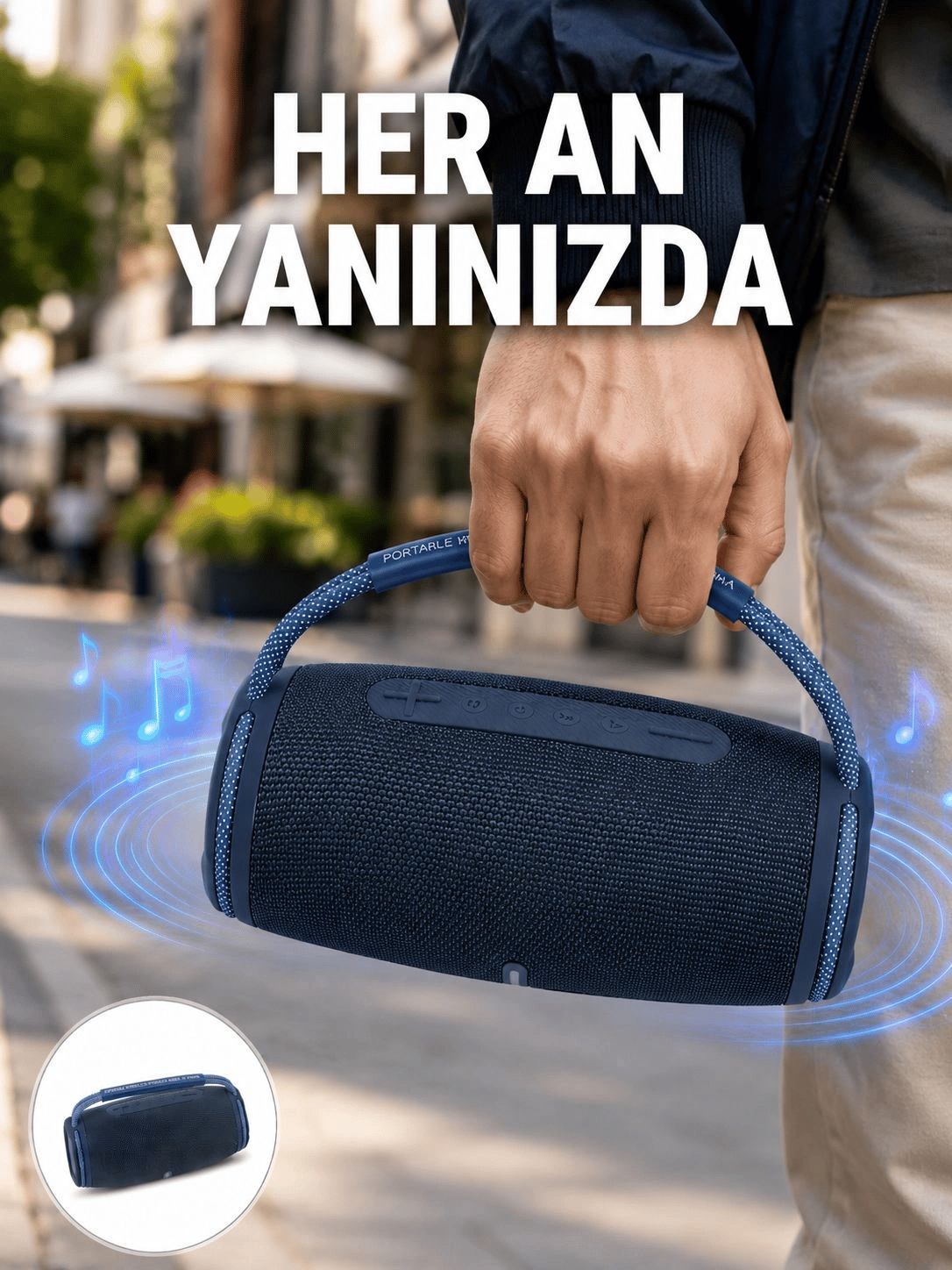 Net Stereo Ses Sunan IPX5 Su Geçirmez Bluetooth Hoparlör Yeni Nesil