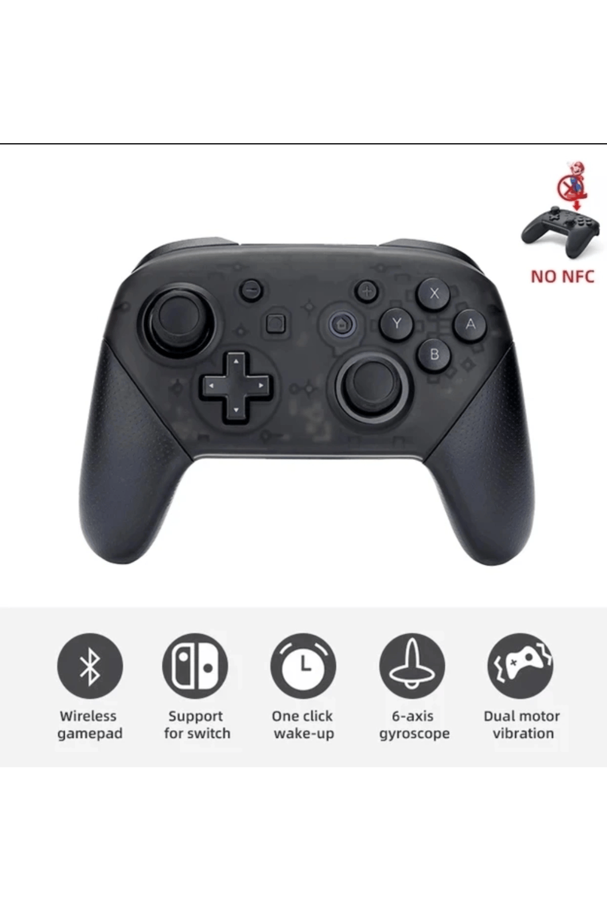 Nintendo Switch uyumlu siyah bluetooth joystick kablosuz gamepad oyun kolu - Elektronik