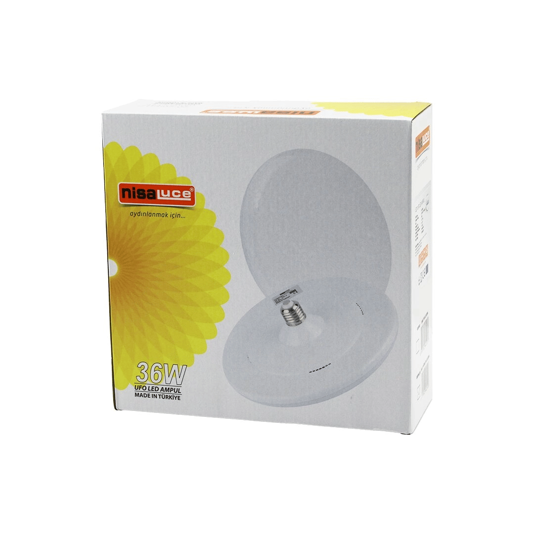 Nisaluce Eamp-063/kb 36w E27 Ufo Tipi Led Lamba Ampul Kristal Desenli Mika Pls.kapak 6400k - 3240lümen Bx40