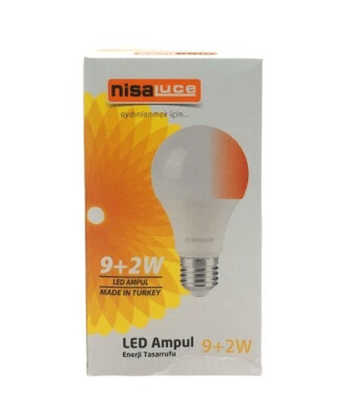 Nisaluce Eamp-074/bk 9+2w E27 Beyaz-kırmızı Led Ampul Bx40