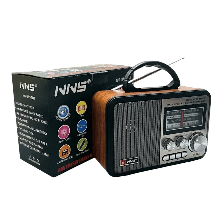 Nns Ns-8897 Orta Boy Retro, Nostaljik, Ahşap Tasarım Radyo Bx40