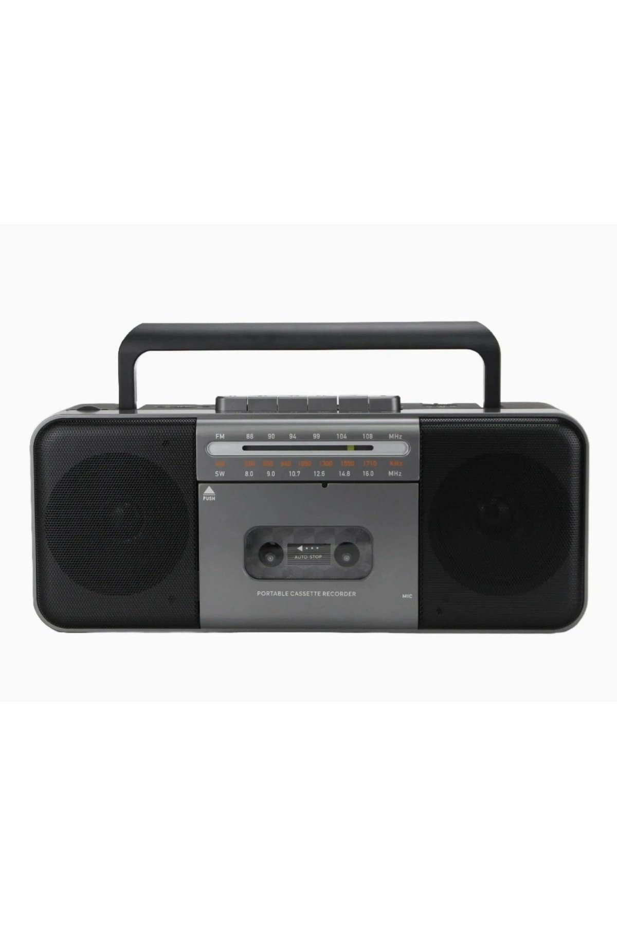 Nostaljik radyo FM radyo USB MP3 çalar kablosuz hoparlör Bluetooth gri 2 yıl garantili