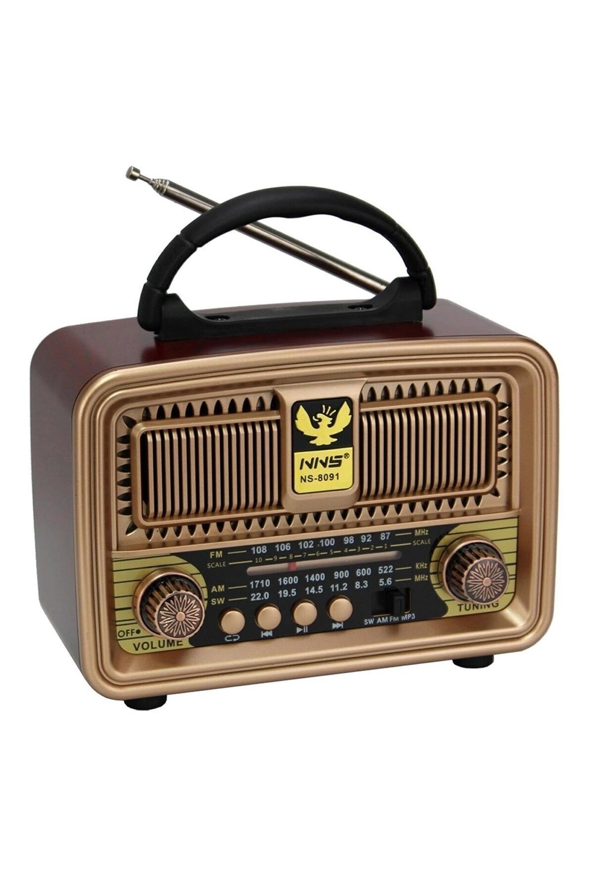 Nostaljik radyo siyah renk Bluetooth özellikli USB SD FM destekli 2 yıl garantili