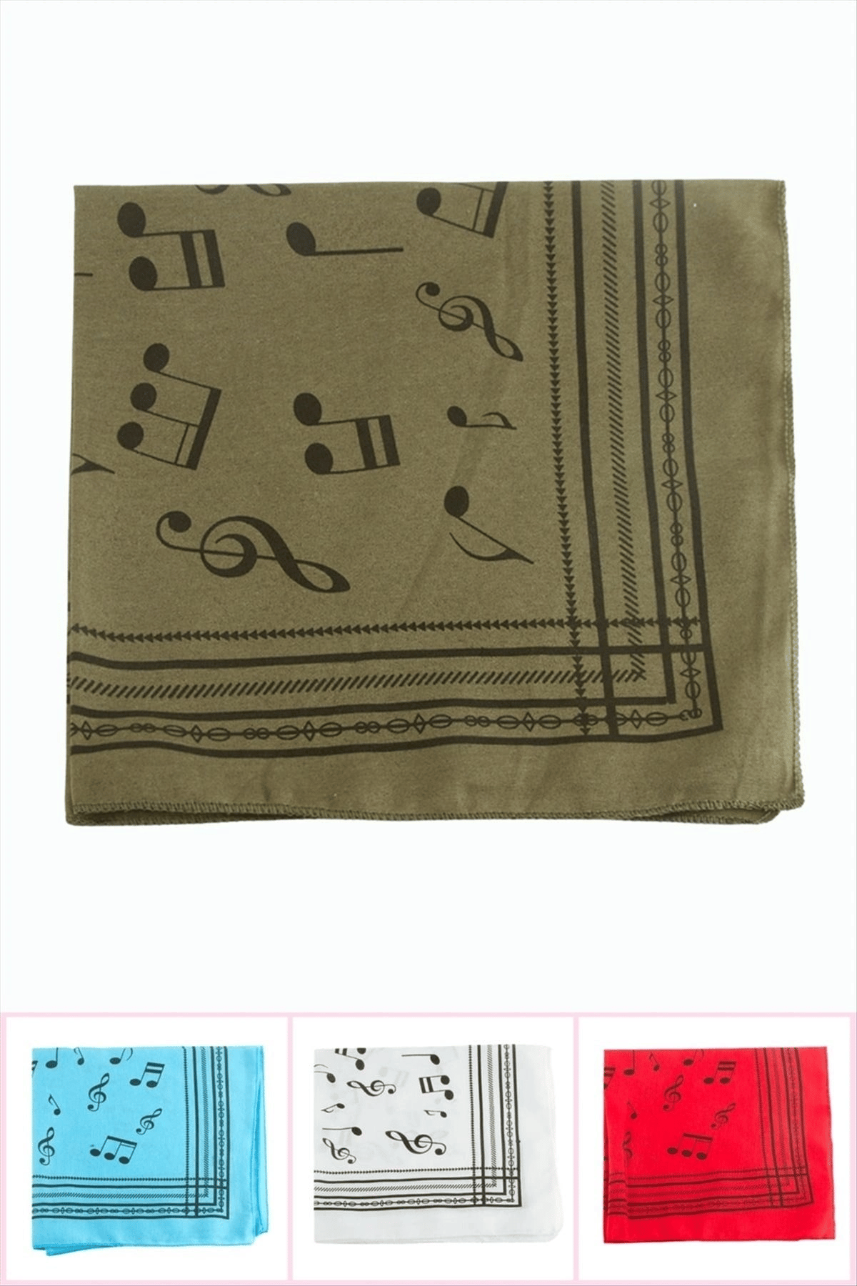 Nota Desenli Keten Bandana 50*50