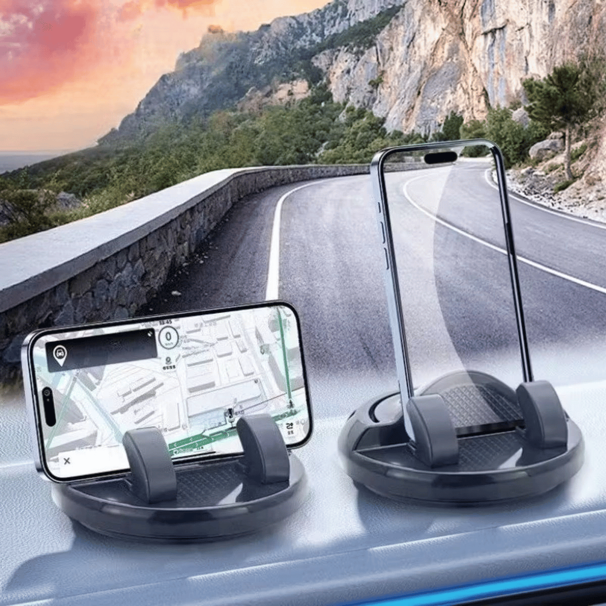Numaratörlü Güçlü Yapışkanlı 360 Derece Dönebilen Su Geçirmez Araç İçi Telefon Tutucu Plastik Aparat Bx40