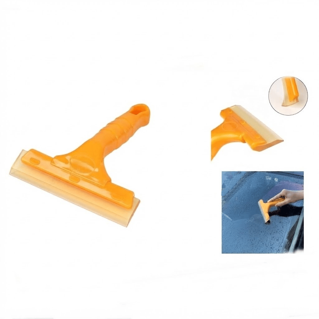 Oto Cam Temizleme Kurulama Çekçek Cam Sil Pratik Su Çekme Aparatı Turuncu 14cm