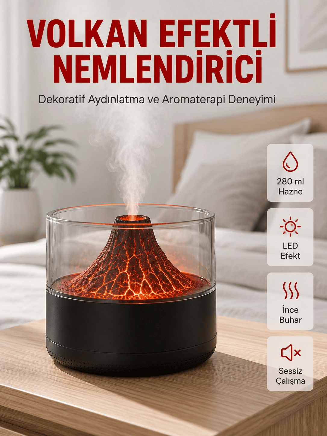 Otomatik Kapanma Özellikli Ultrasonik Hava Nemlendirici