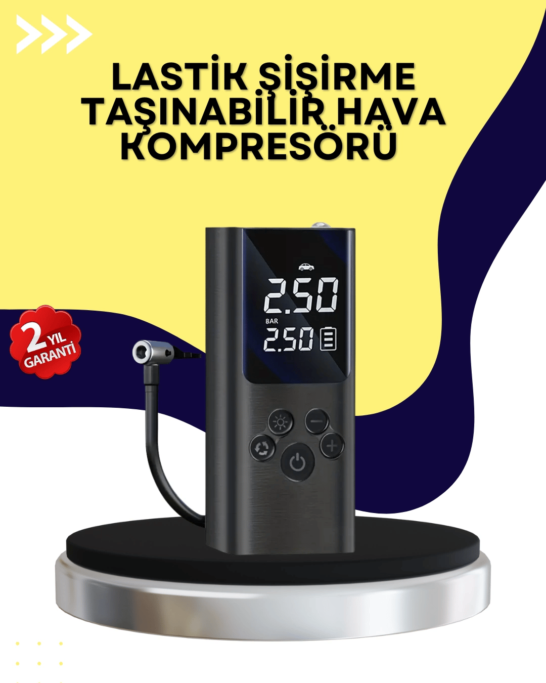 Otomatik Kapanmalı Dijital Lastik Şişirme Pompası