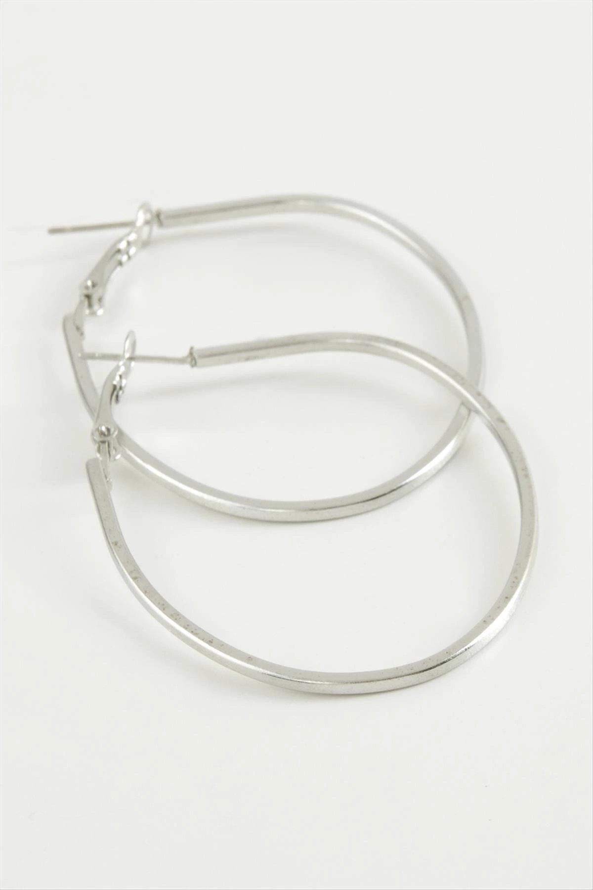 Oval Halka Küpe 4,5 cm