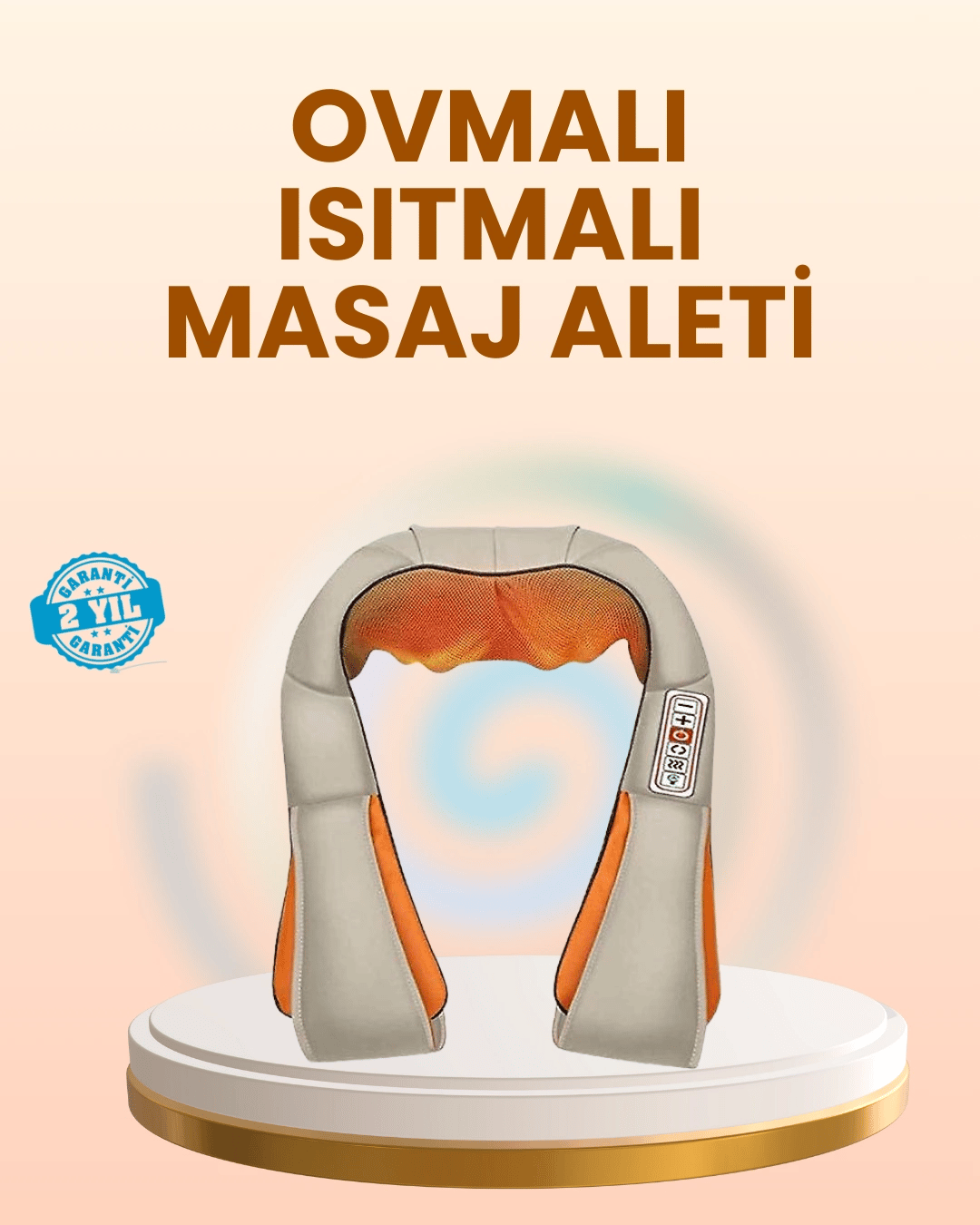 Ovmalı Isıtmalı Masaj Aleti Boyun Omuz Bel ve Ayak İçin Rahatlatıcı Etki