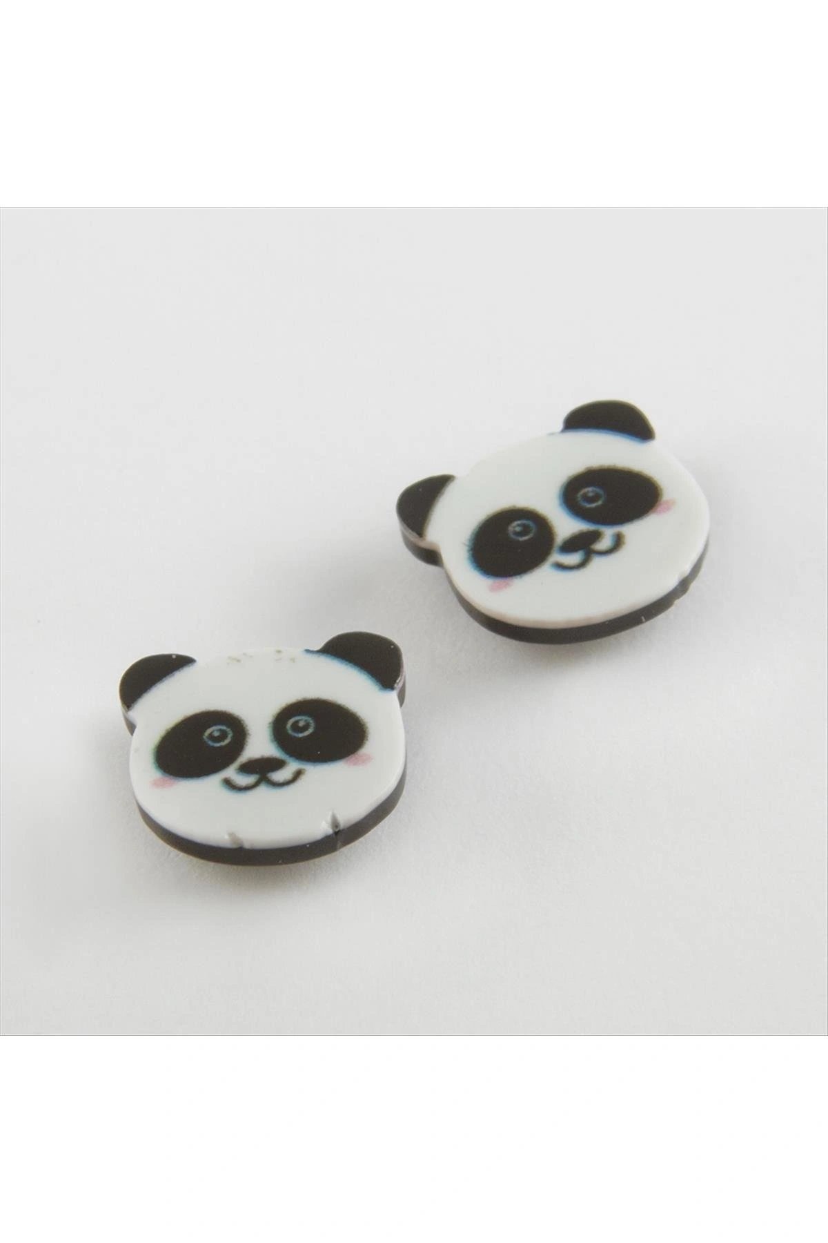Panda Mıknatıslı Plastik Çocuk Küpesi