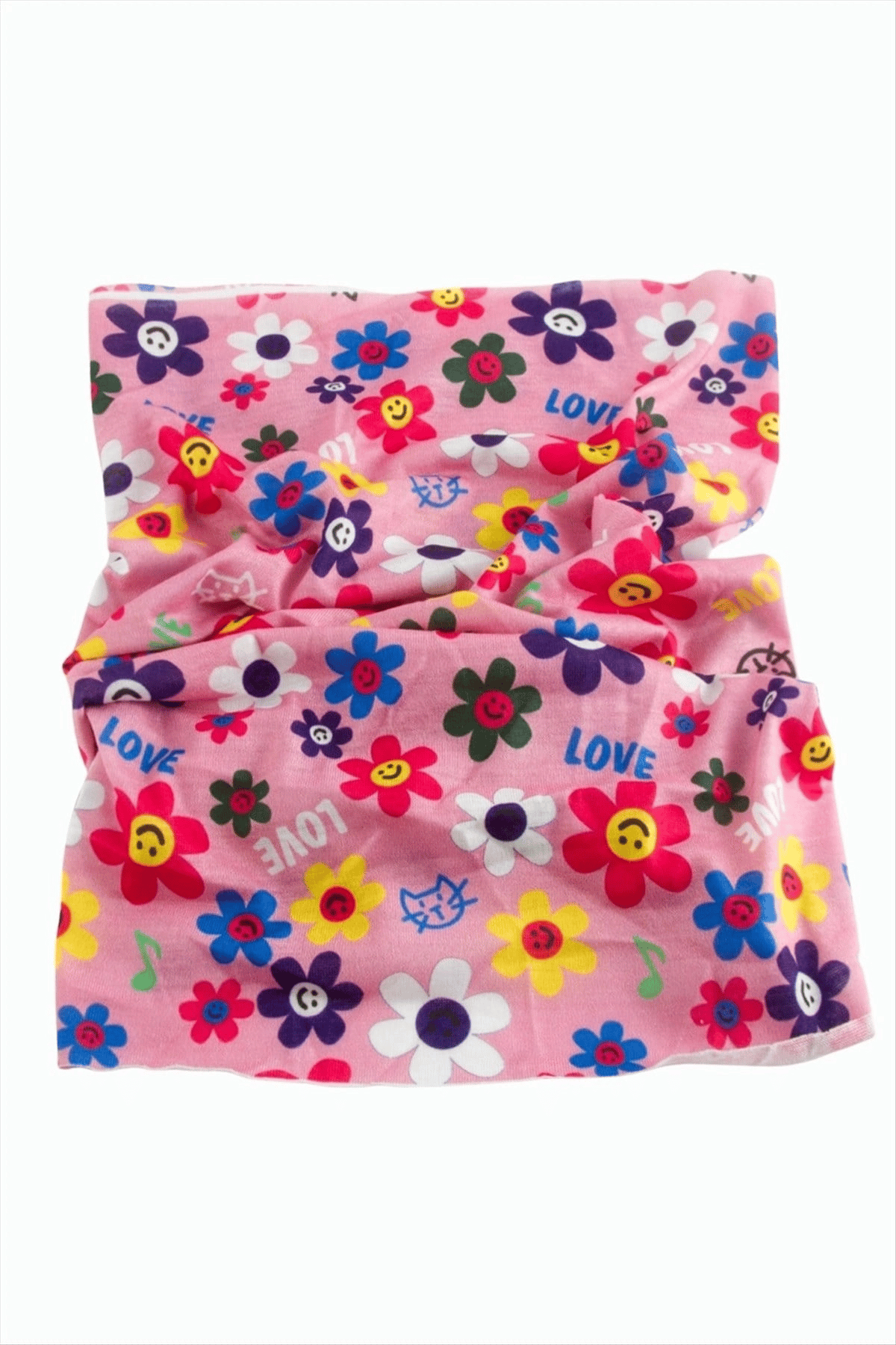 Papatya Desenli Baff Boyunluk