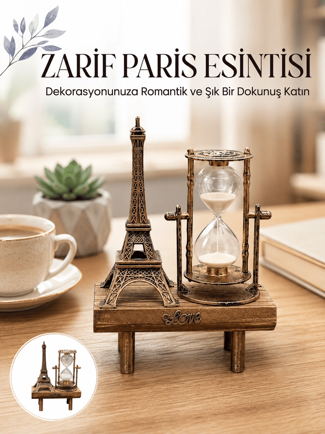 Paris Eyfel Kulesi Hediyelik Eyfel Retro Kum Saati Dekoratif Eşya Yeni Nesil
