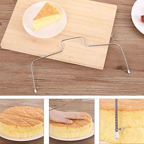 Paslanmaz Çelik Ayarlanabilir Pasta Dilimleyici – Çok Amaçlı Kesme Teli