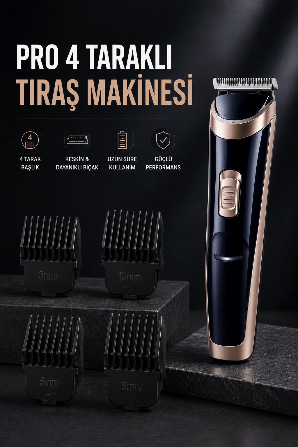 Paslanmaz Çelik Bıçaklı Hassas Çelik Bıçaklı Tıraş Makinesi