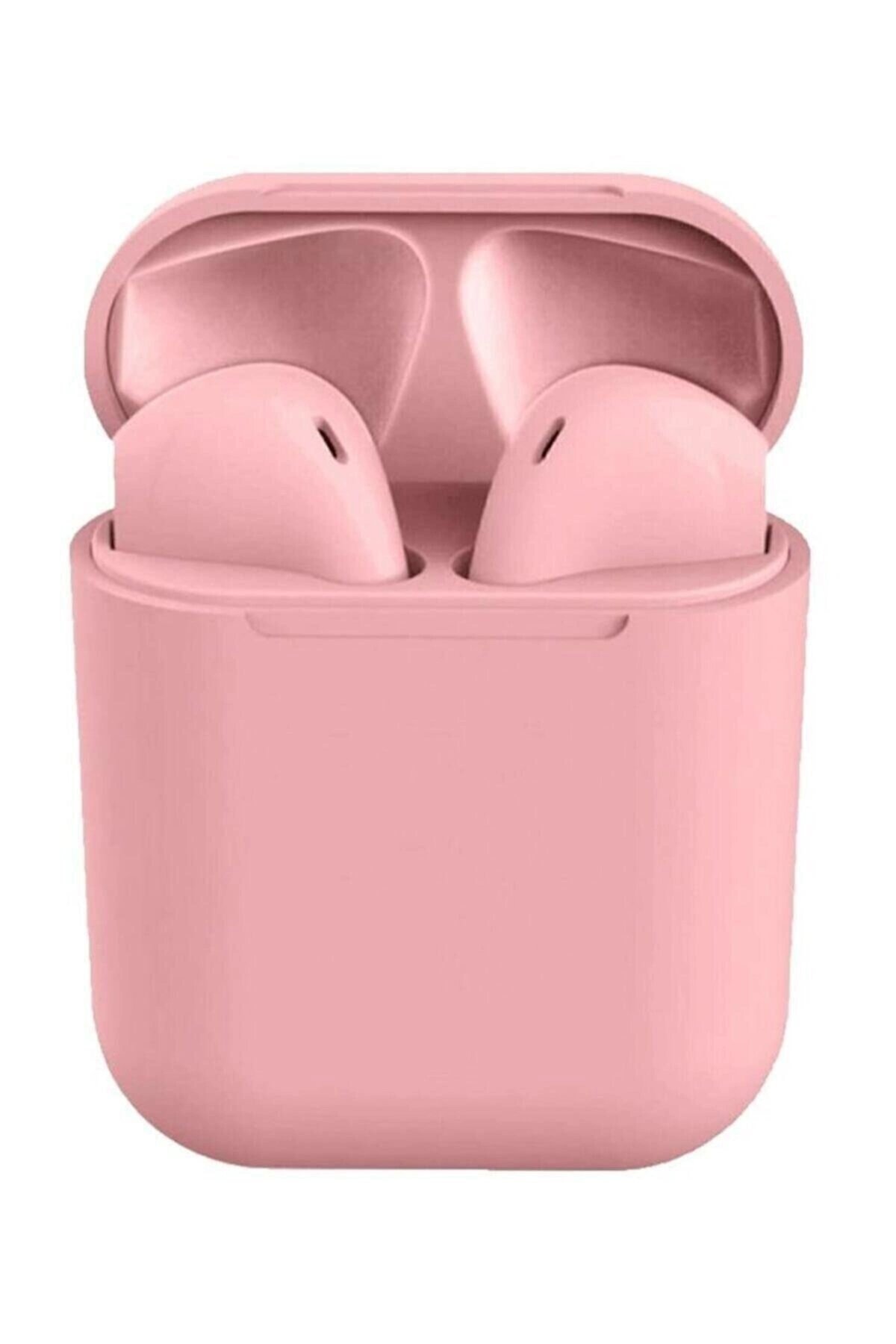 Pembe Kablosuz Kulak İçi Kulaklık - Dokunmatik Kontrol ve Suya Dayanıklı Bluetooth 5.0 Özellikli