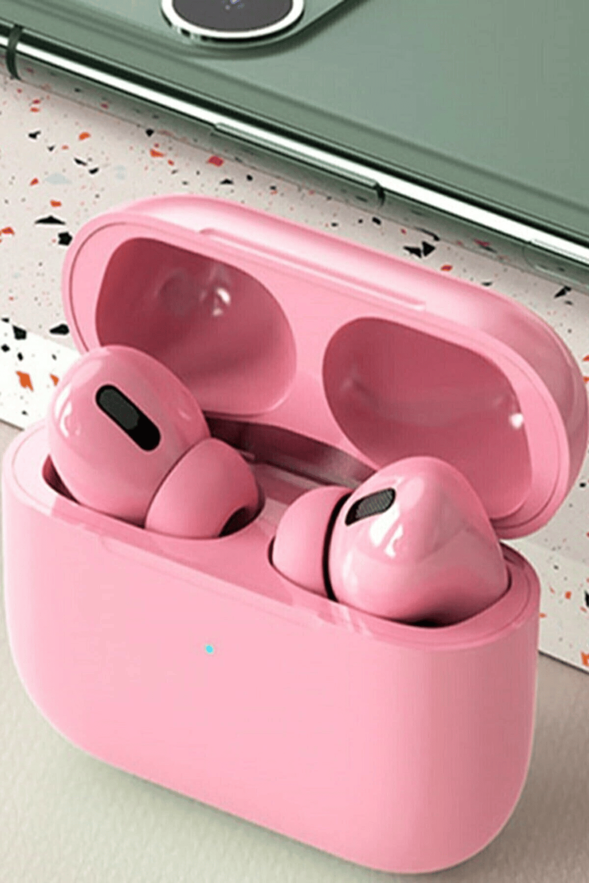 Pembe Renkli Kablosuz Kulak İçi Kulaklık, Bluetooth 5.0 Bağlantılı ve Dokunmatik Kontrol Özellikli