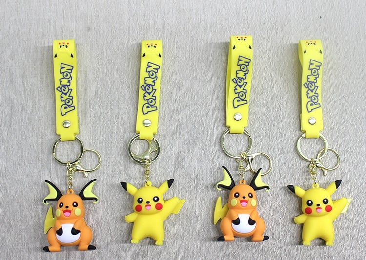 Pikachu Raichu Silikon Anahtarlık