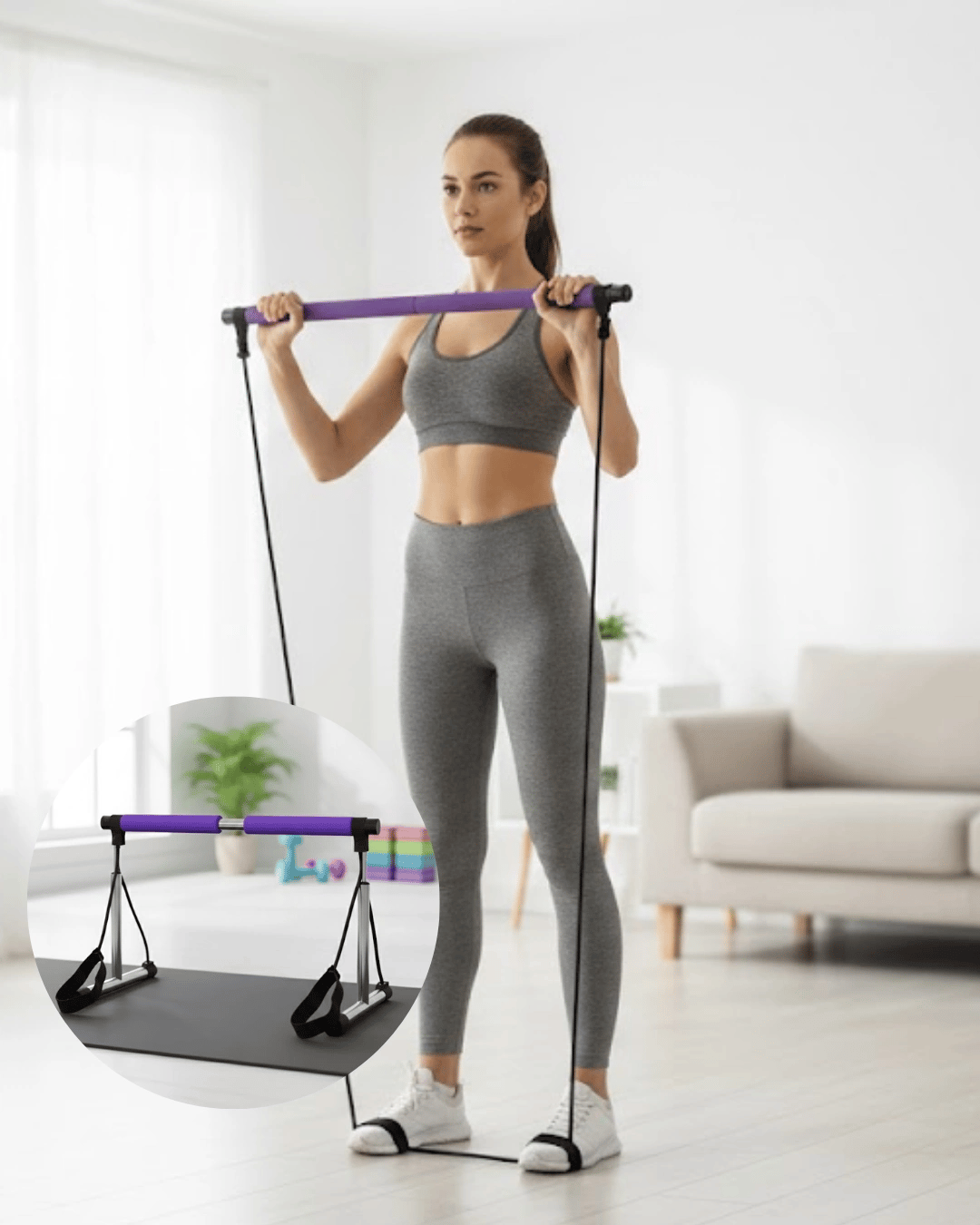 Pilates Bar Egzersiz Aleti Bilek Destekli Çok Yönlü Kullanım