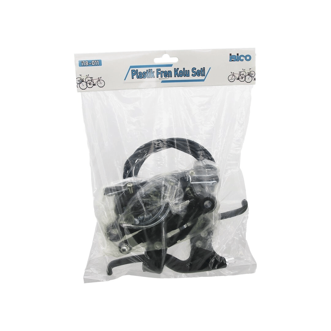 Plastik Bisiklet Fren Takımı Set 2pcs Fren Kolu - 1pcs Fren Teli  - 4pcs Fren Mekanizma - Pabuç Bx40