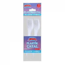 Plastik Çatal Seti - 10'lu Paket - Beyaz Renk - Kullan At Çatal