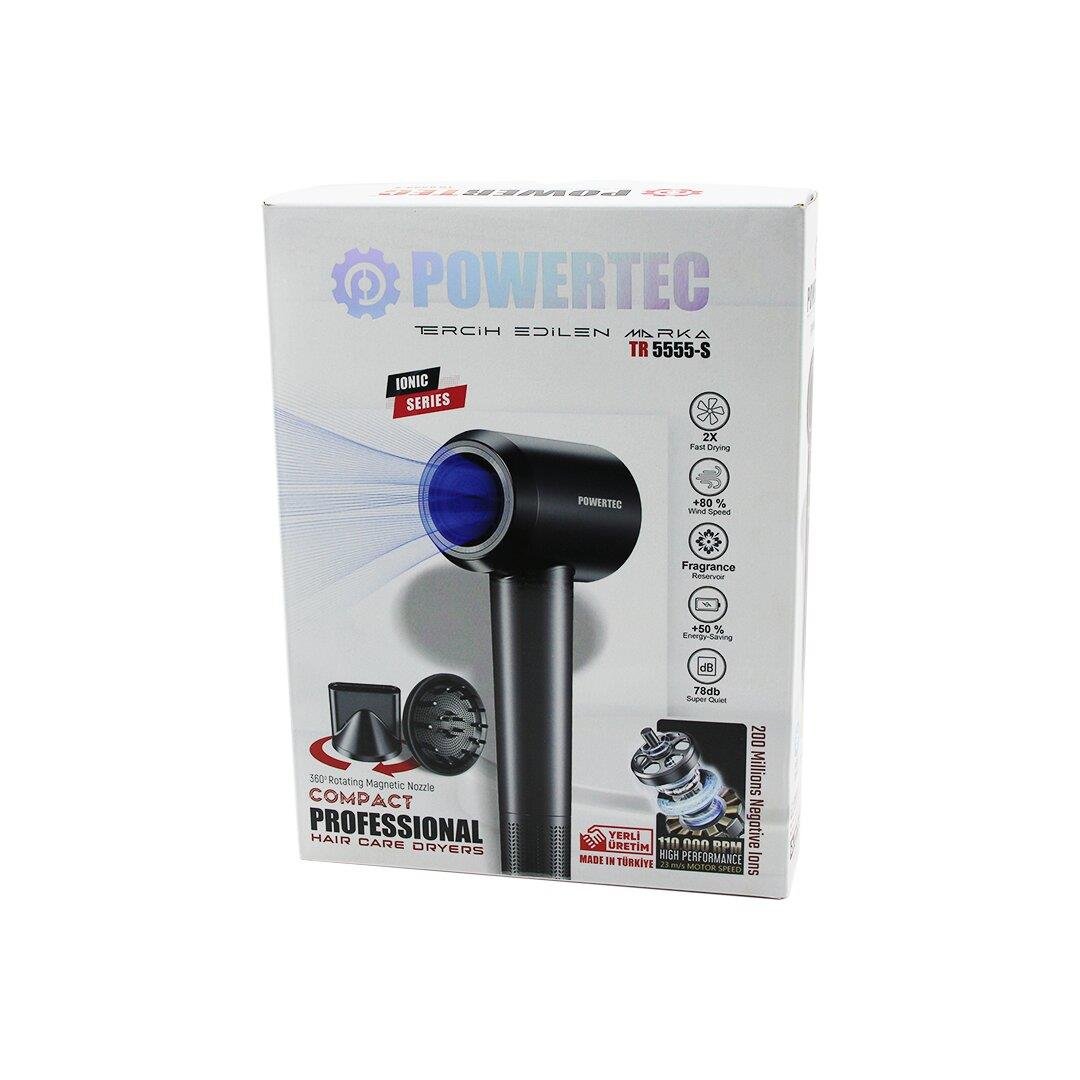 PLAZMA - IONIC  SAÇ KURUTMA - FÖN MAKİNESİ  SESSİZ - GÜÇLÜ MOTOR   MIKNATISLI BAŞLIKLAR  TR-5555-S (3936)