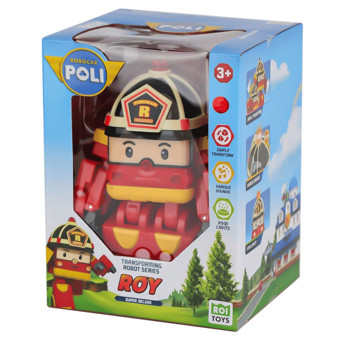POLI MRT-686 Sesli ve Işıklı Eco Lounge Büyük Transforming Robot Roy -Necotoys