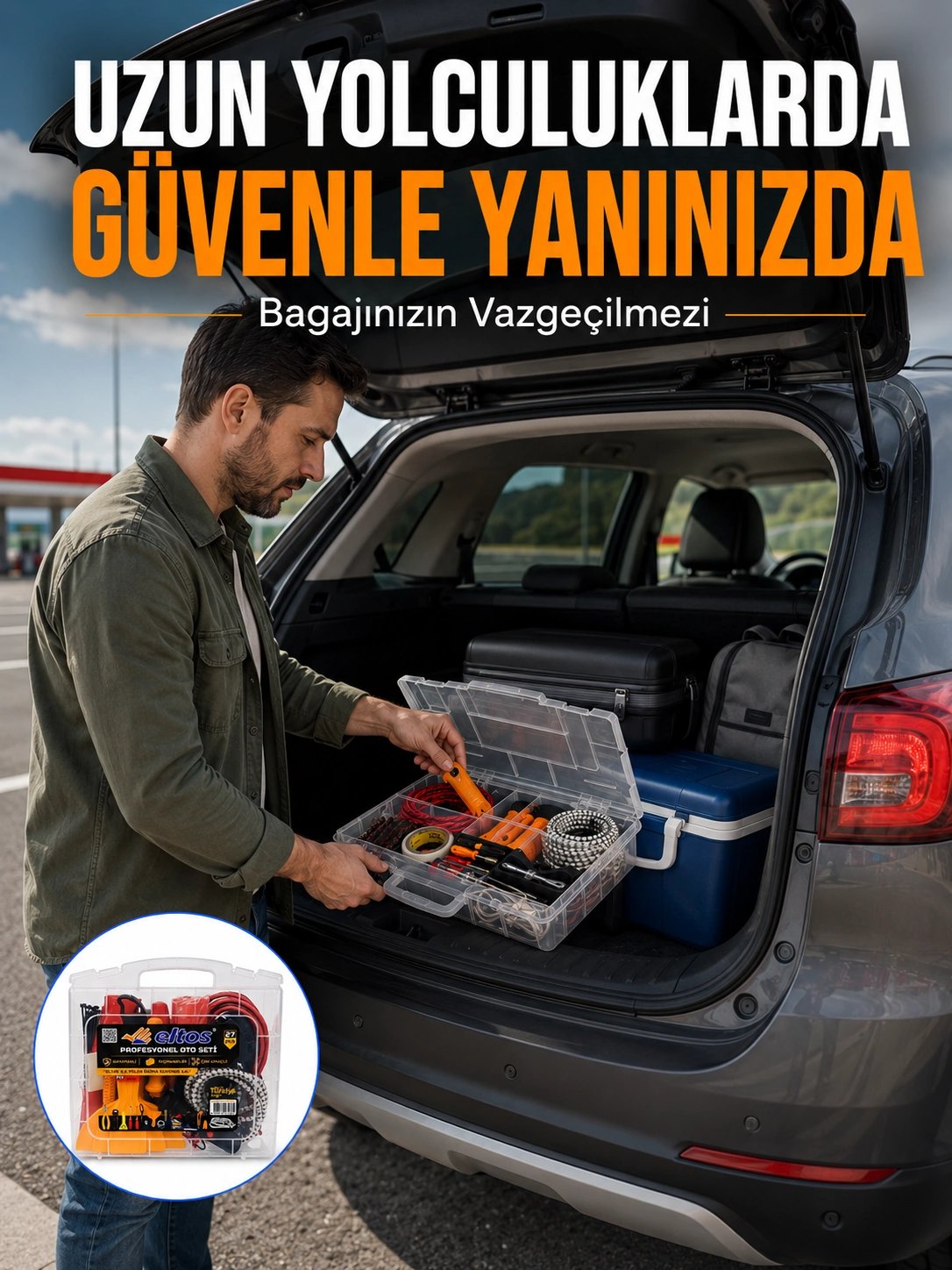 Profesyonel Araç İçi Acil Durum Seti 27 Parça Çok Amaçlı Oto Yardım Çantası