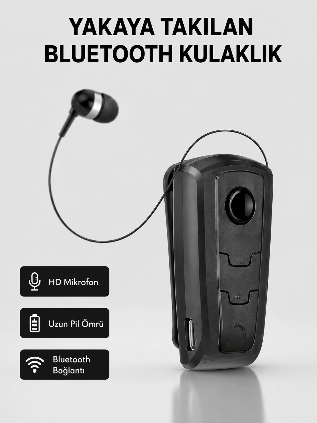 Profesyonel Bluetooth Kulaklık – Hızlı Şarj, Çift Cihaz Desteği, Uzun Süreli Kullanım