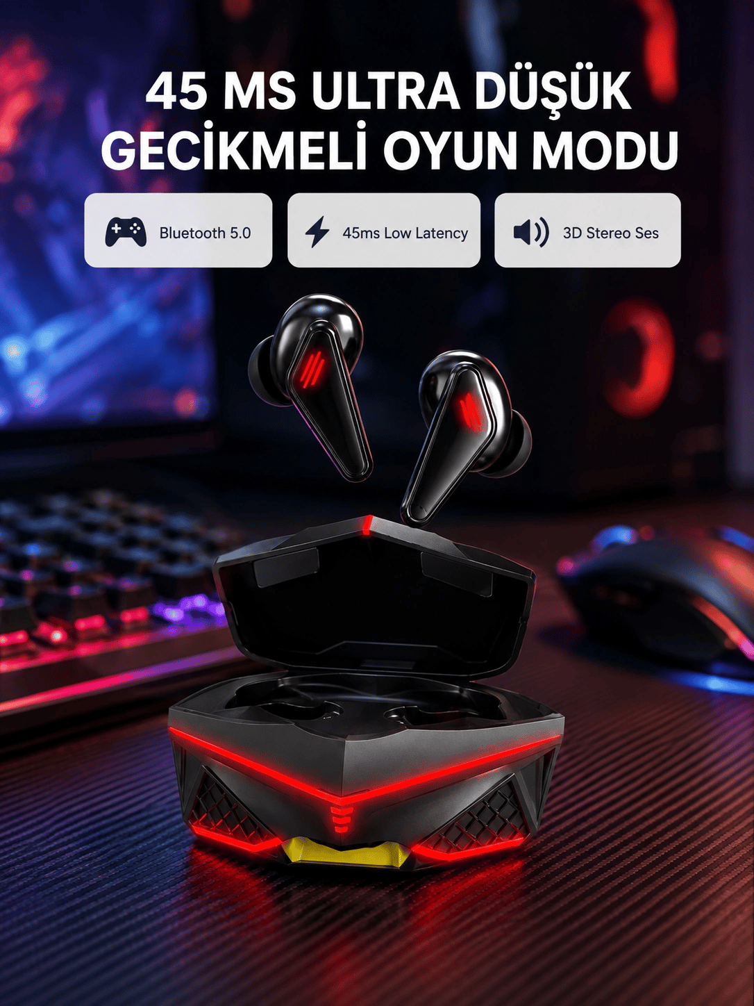 Profesyonel Oyuncular İçin Bluetooth Kulaklık