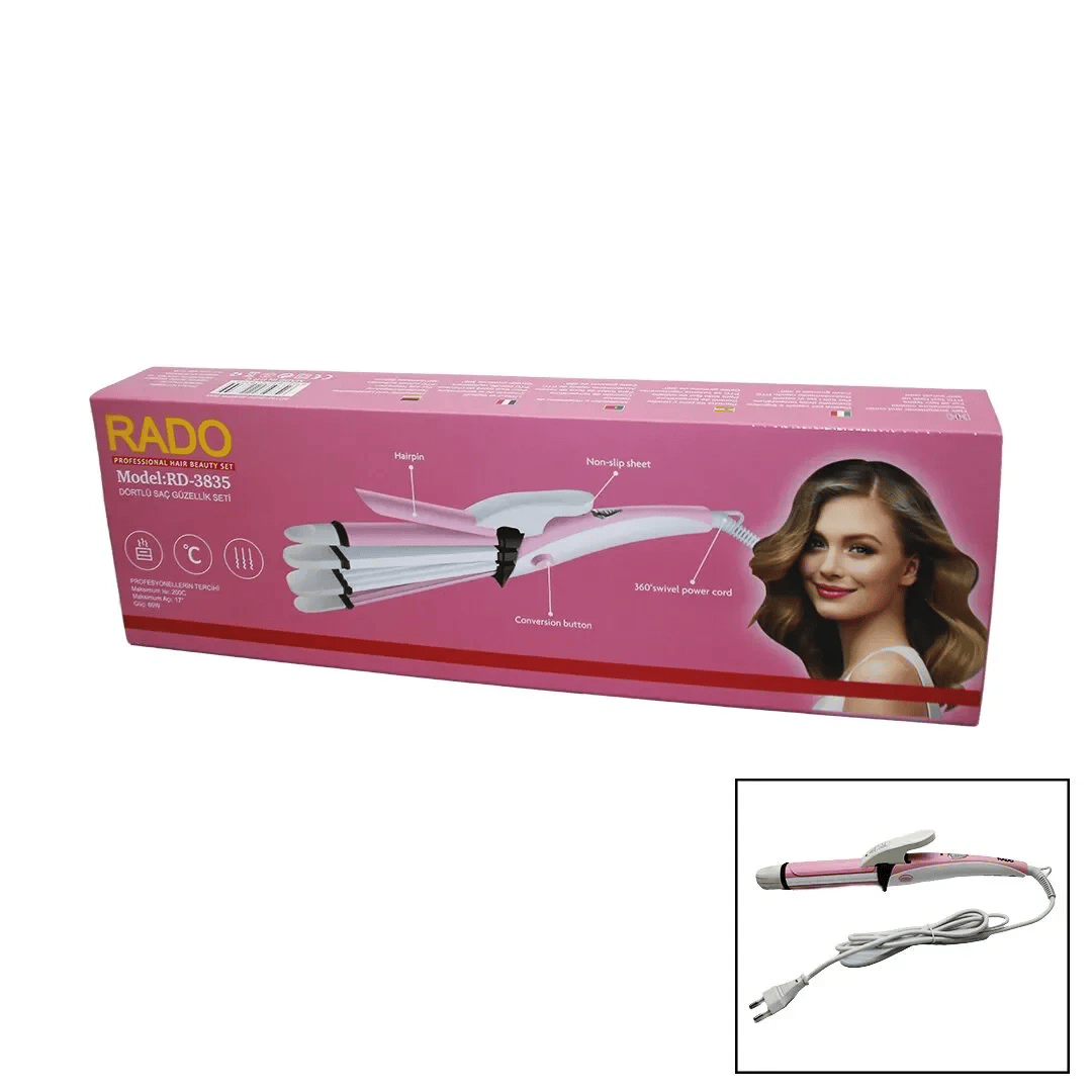 Rado Rd-3835 Şekillendirici Saç Güzellik Seti - 4'lü, 60w Bx40