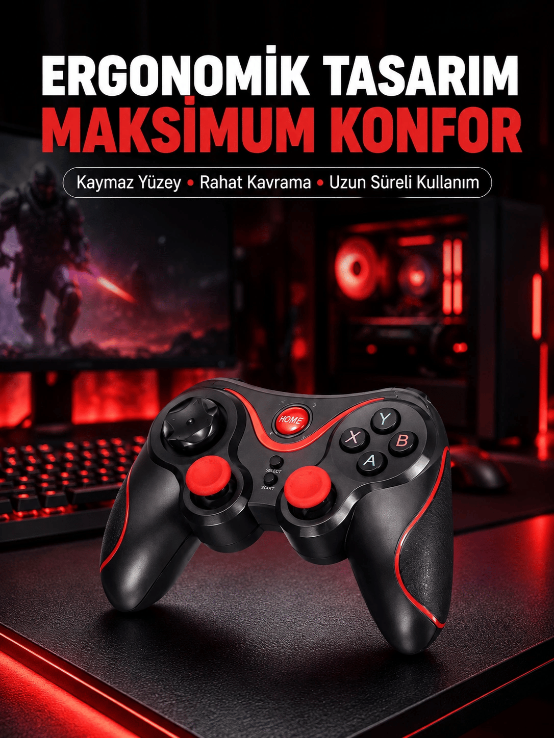 Rahat Kavrama ve Düşük Gecikme Teknolojili Gamepad