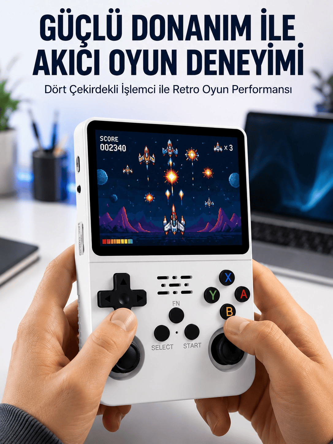 Retro El Konsolu 64 GB – 15.000 Oyun, Geniş Platform Desteği, 3.5” IPS Ekran Yeni Nesil