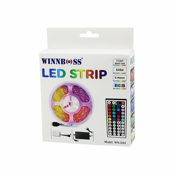 Rgb 3çip Kumandalı Şerit Led 5mt Bx40