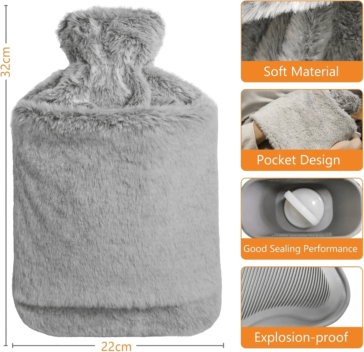 Rubby Sıcak Su Torbaları Peluşlu Bx40