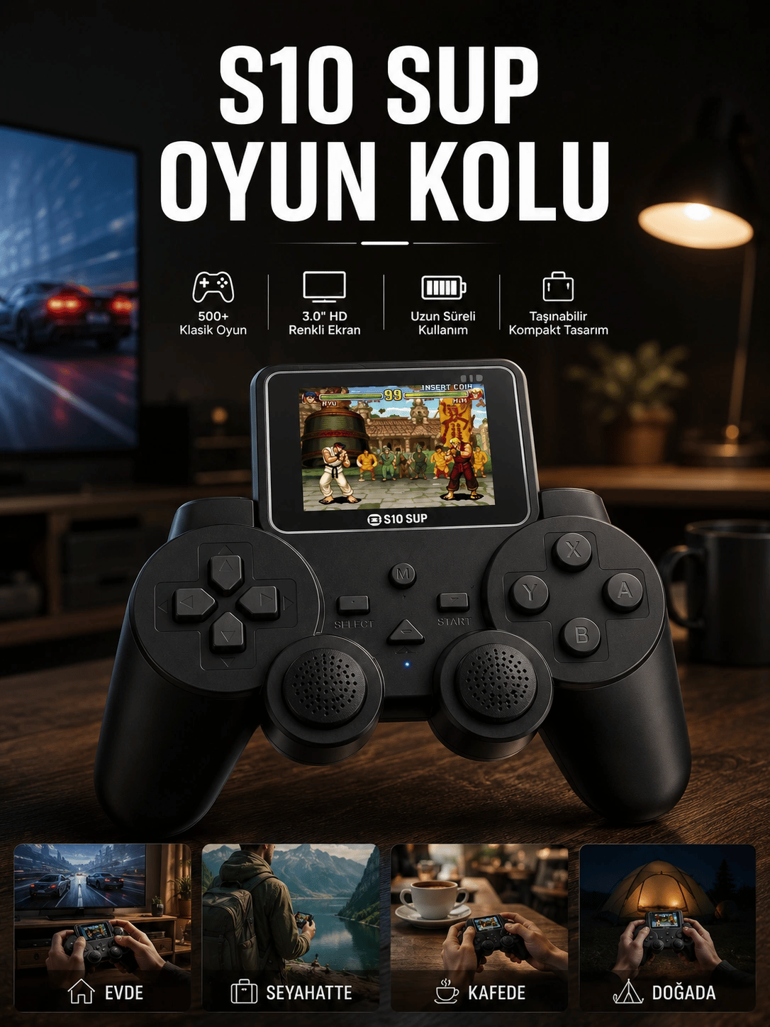 S10 Sup 520 Oyunlu Gamepad TV Uyumlu Gamepad