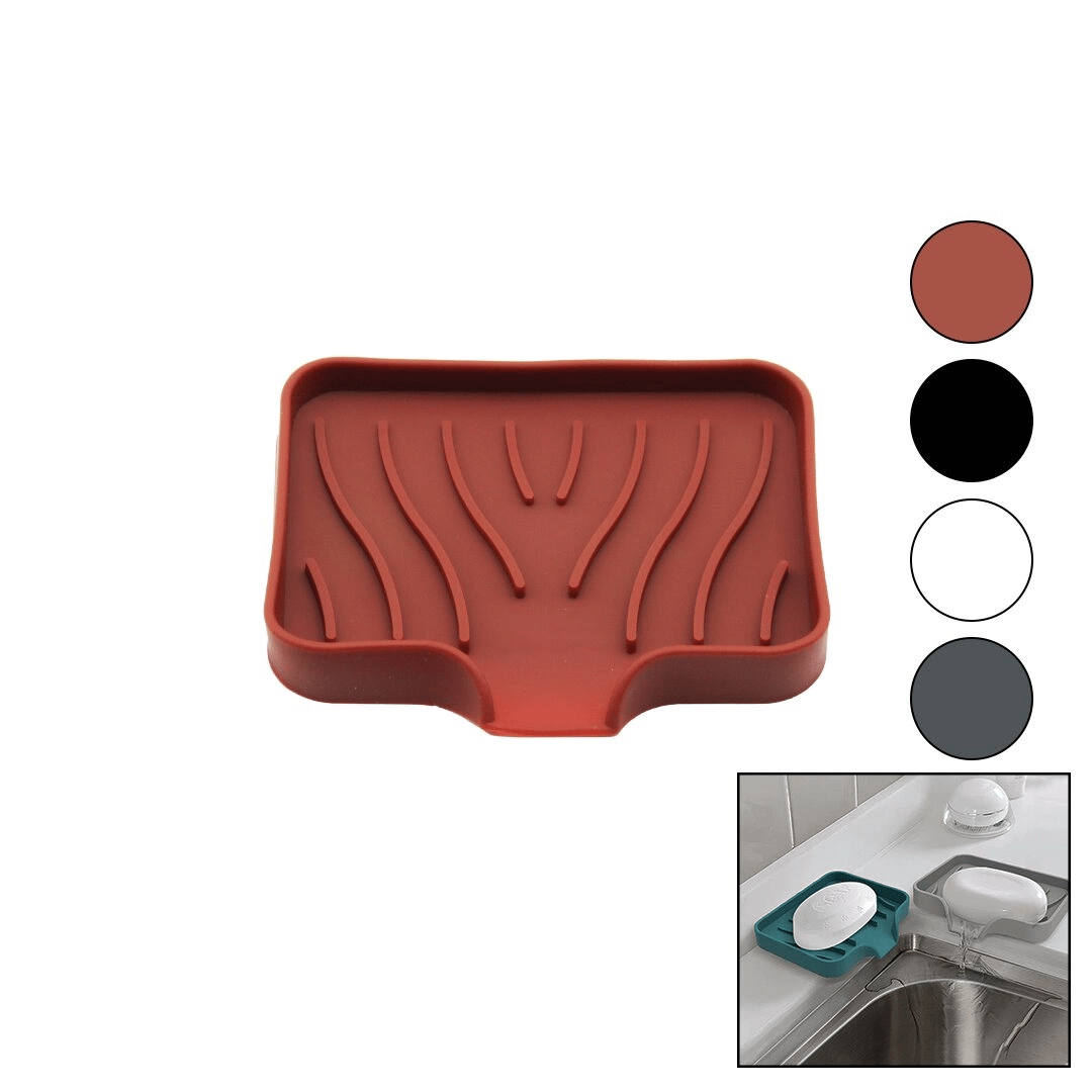 Sabunluk - Silikon Mutfak - Banyo Su Giderli - Esnek - Yapışkan Vantuz - Herhangi Bir Renk Gönderilir Bx40